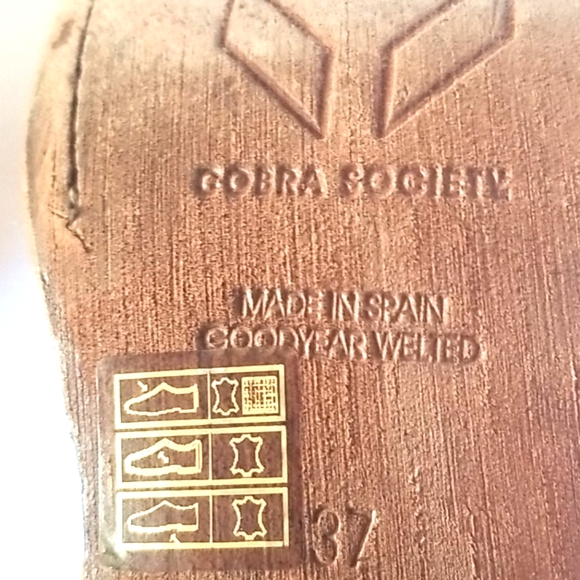 COBRA SOCIETY Navaho  Indian Wool RED Blanket Golden LEATHER Western Boots 7 EUC - Picture 7 of 15